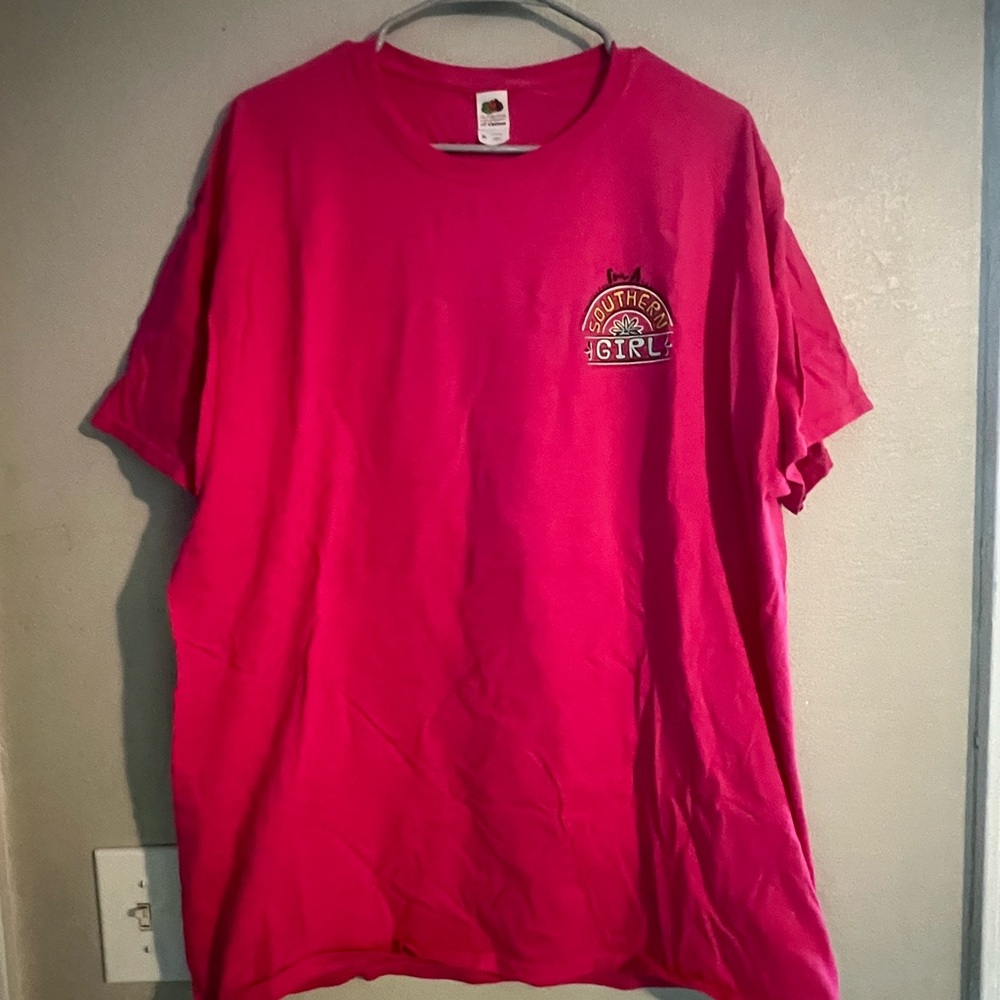 Fruit of the Loom Bright Pink Short Sleeve Tee